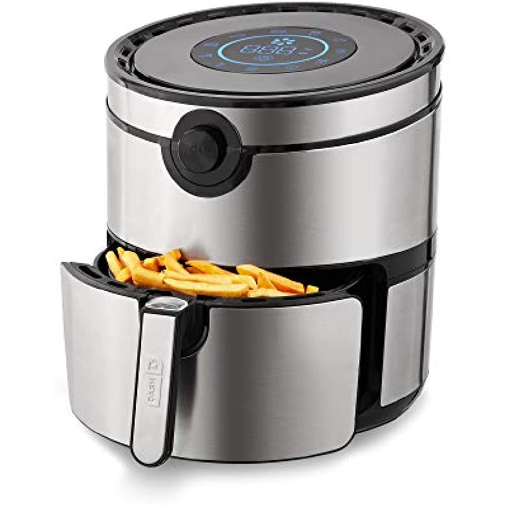 6qt Stainless Steel Electric Air Fryer Oven Cooker with Non Stick Fry Basket L845546