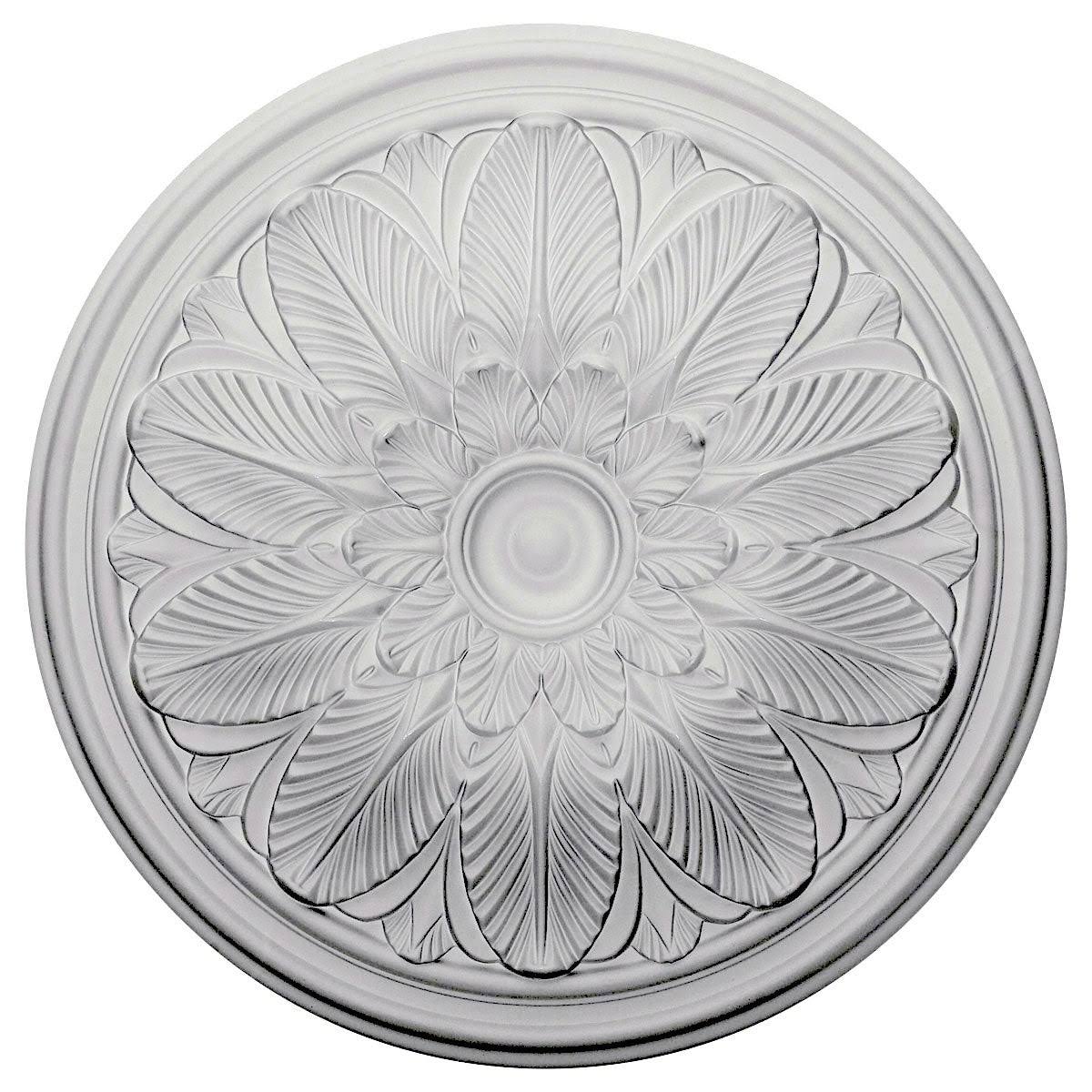 Bordeaux Ceiling Medallion, Hand-Painted Pewter, Gray L9540
