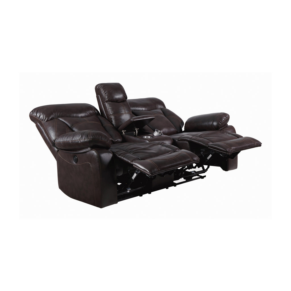 Dark Brown Motion Loveseat M81943