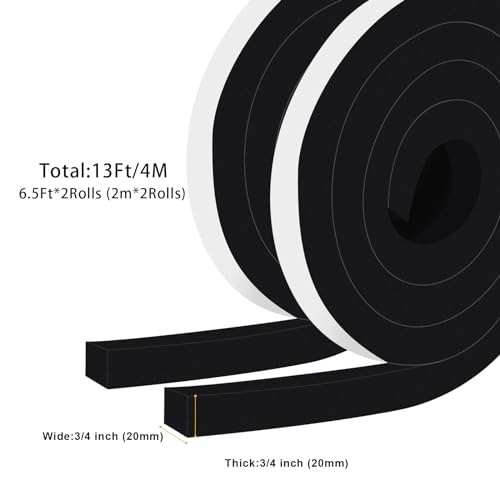 Strong Adhesive Foam Weather Stripping Door Seal Strip Insulation Tape (1 in x 1/4 in x 33 Ft) G301