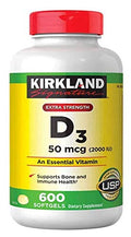Extra Strength D3 50 mcg, 600 Softgels Q765326