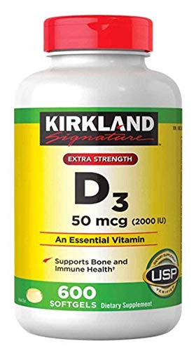 Extra Strength D3 50 mcg, 600 Softgels Q765326