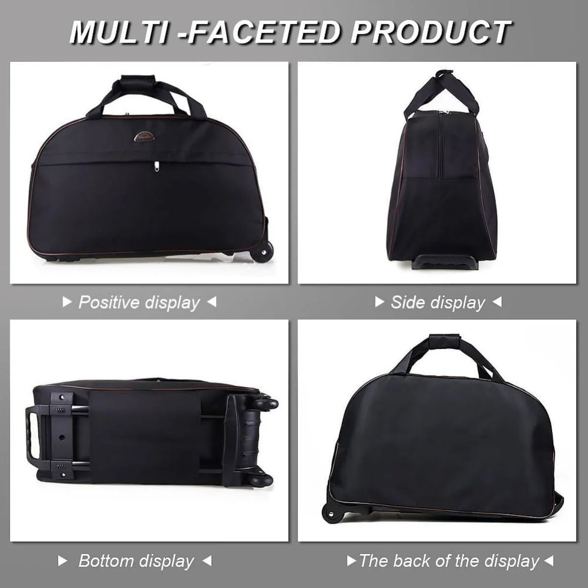 Rolling Duffle Bag with Wheels, 24" Carry On Luggage H71182