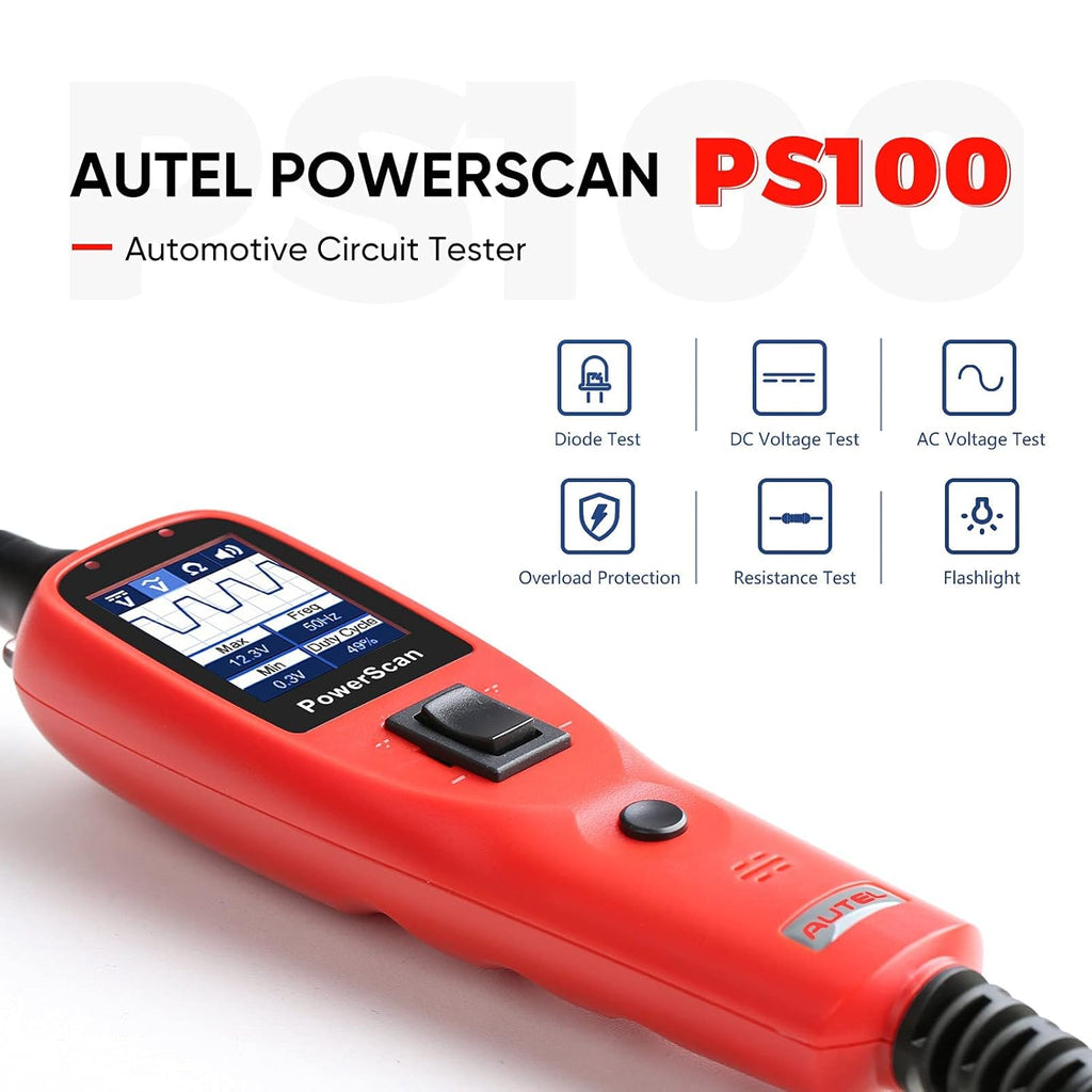 Red Automotive Circuit Tester Digital Voltmeter S976