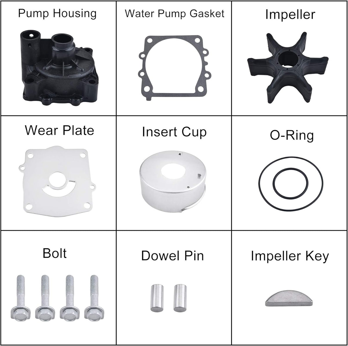 Water Pump Repair Kit with Housing Pack of 2 X9808