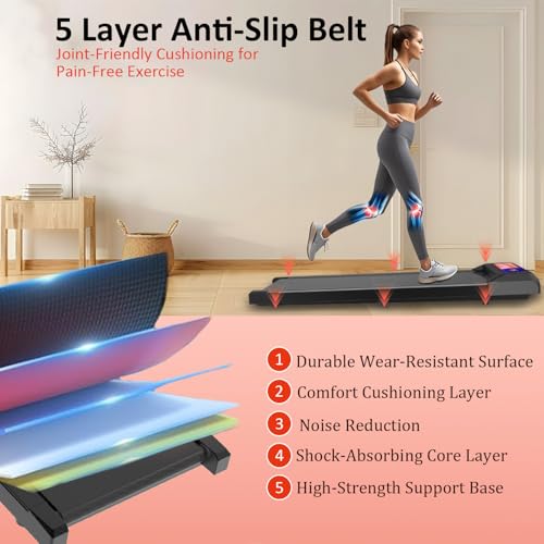 2.5 HP Under Desk Treadmill with Remote Control U6428