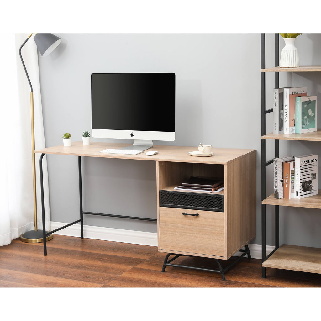 Light Oak Finish Home Office Desk E556895