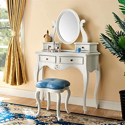 Upholstered Solid Wood Vanity Stool P58488