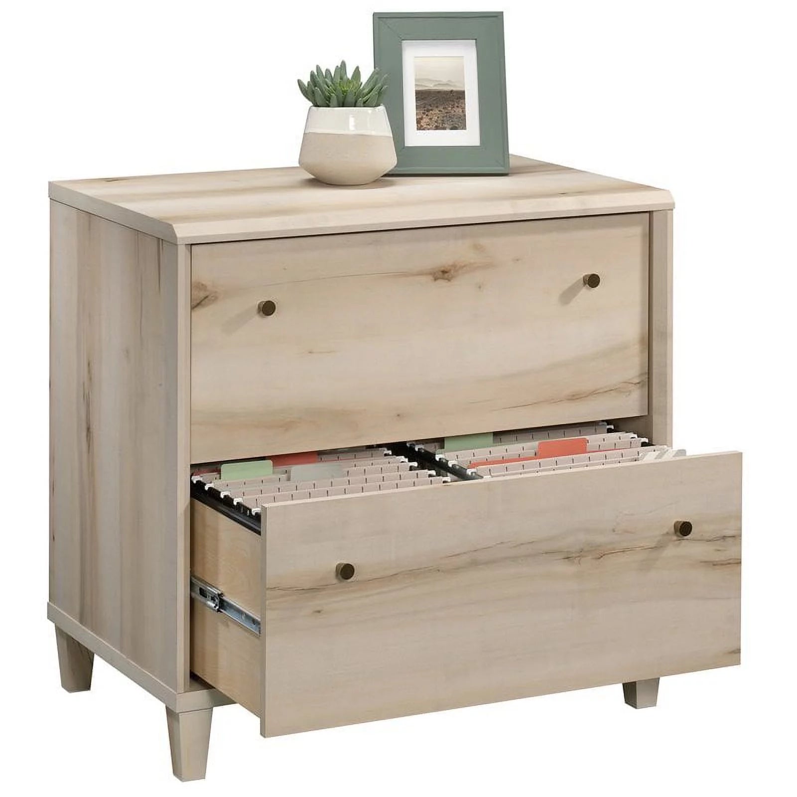 Contemporary Engineered Wood Lateral File Cabinet in Maple A5030