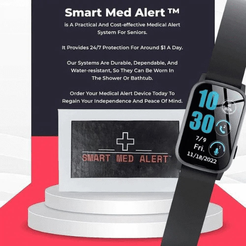 Medical Alert 4G Cellular Rectangular Smart Watch E84716