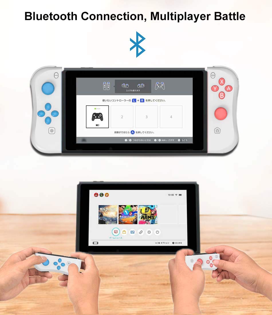 Light Gray Joy Pad Controllers for Nintendo Switch Console J4026