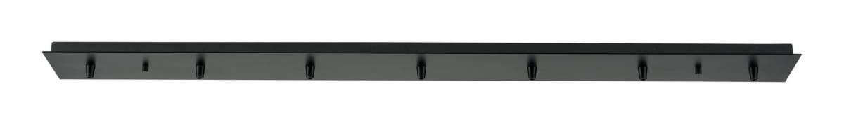 48 inch 7 Light Rectangular Multi Port Canopy Matte Black Finish Z9106