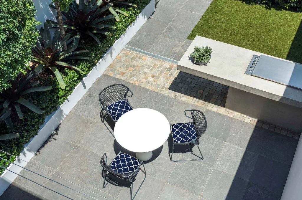 Blue Geometric Outdoor Seat Pads, Pack of 2 K91373