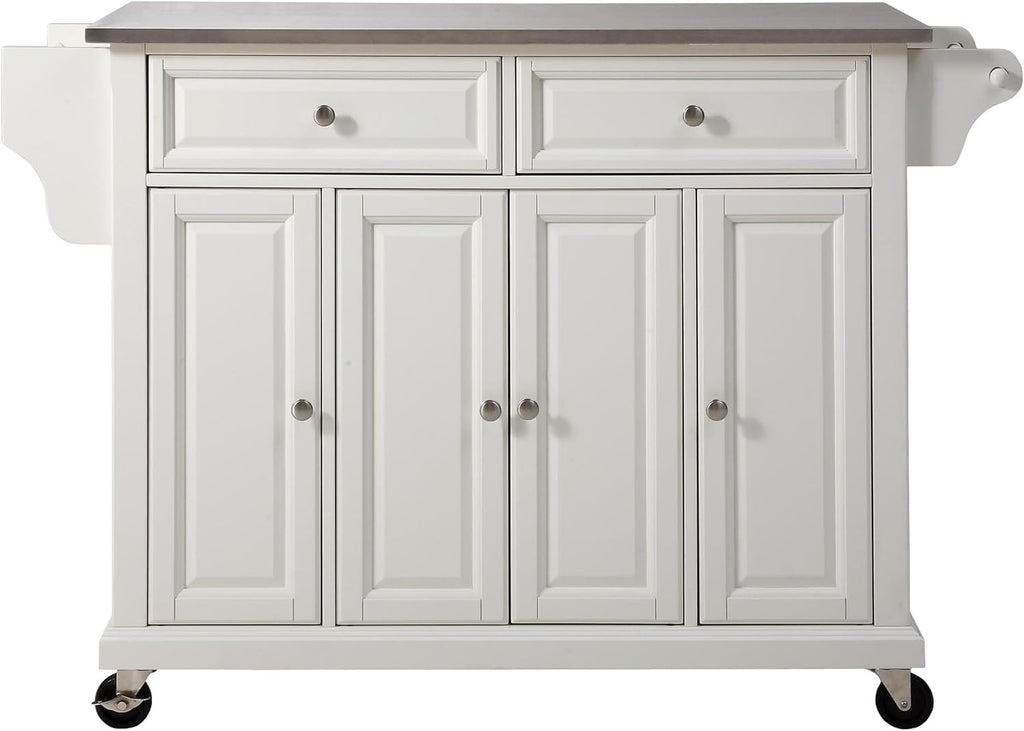 Full Size Kitchen Cart with Solid Black Granite Top W677549