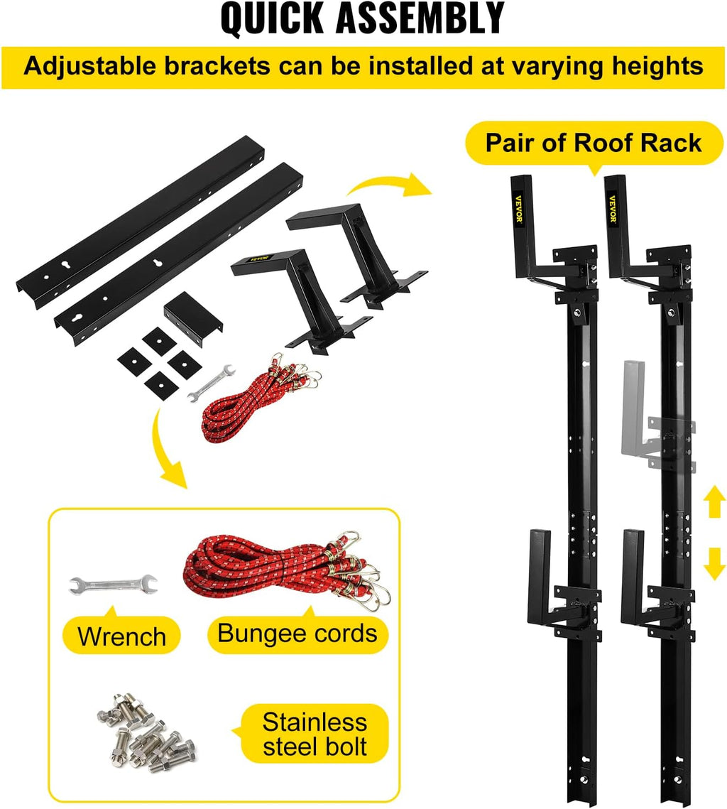Black Steel Trailer Ladder Rack Z50764
