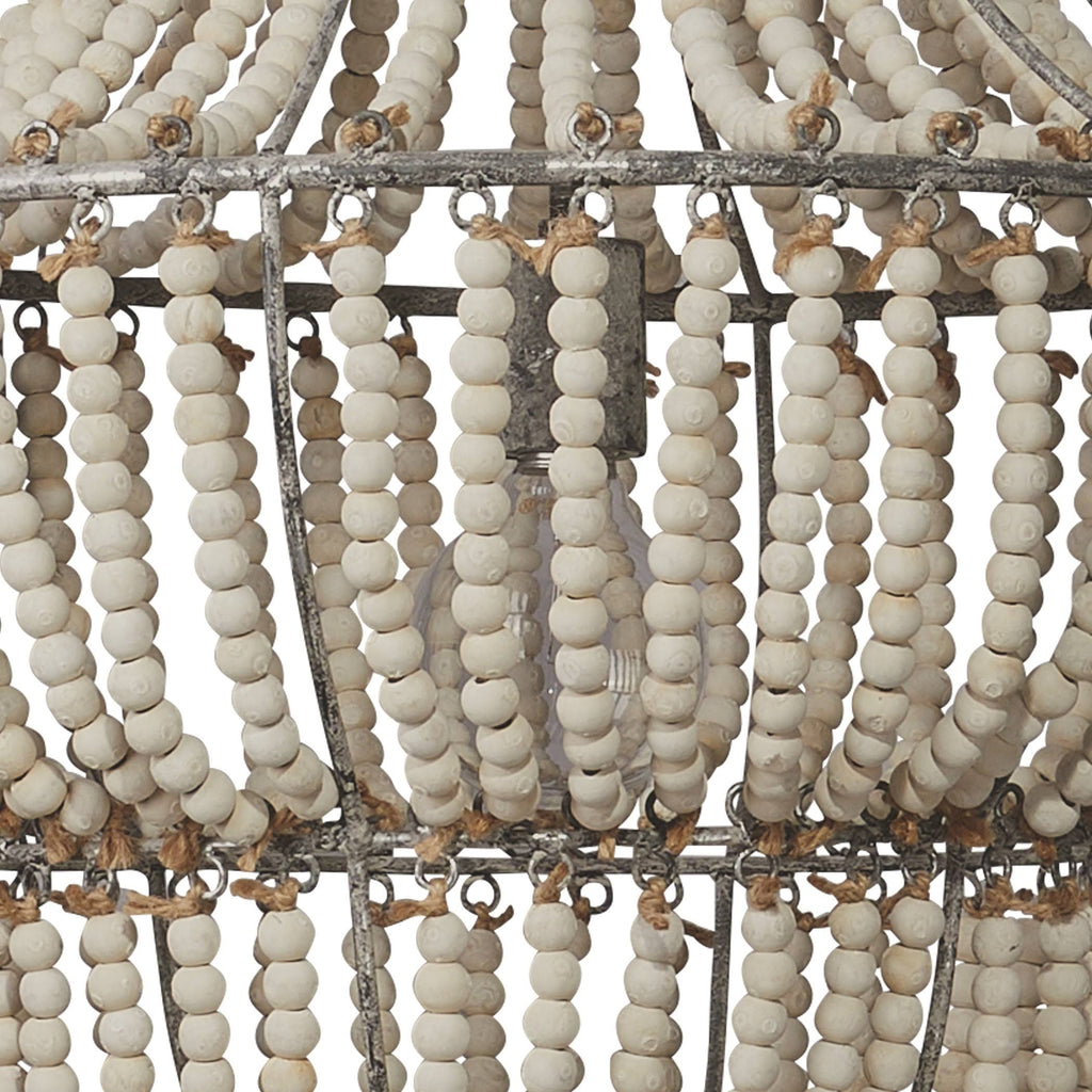 White Beads Chandelier N457