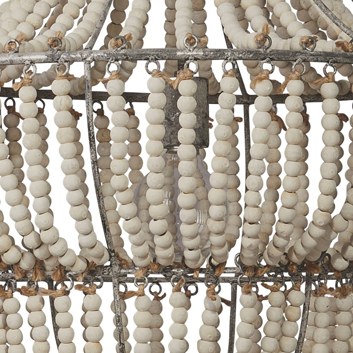 White Beads Chandelier N457