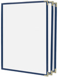 6 View Book Style Cafe Menu Cover, 8½x11, Blue U10207