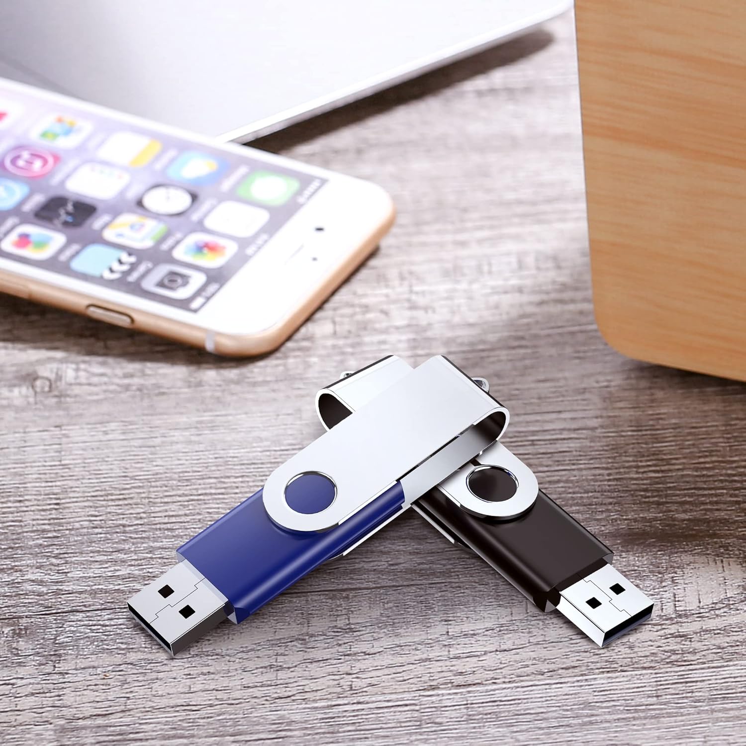 64GB USB 2.0 Flash Drive 10 Pack (Black, Blue) Q729