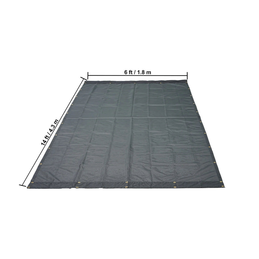 Dump Truck Tarp Mesh Tarp 6 x 14 ft PVC 18oz Double Pockets Trailer Shade C92518