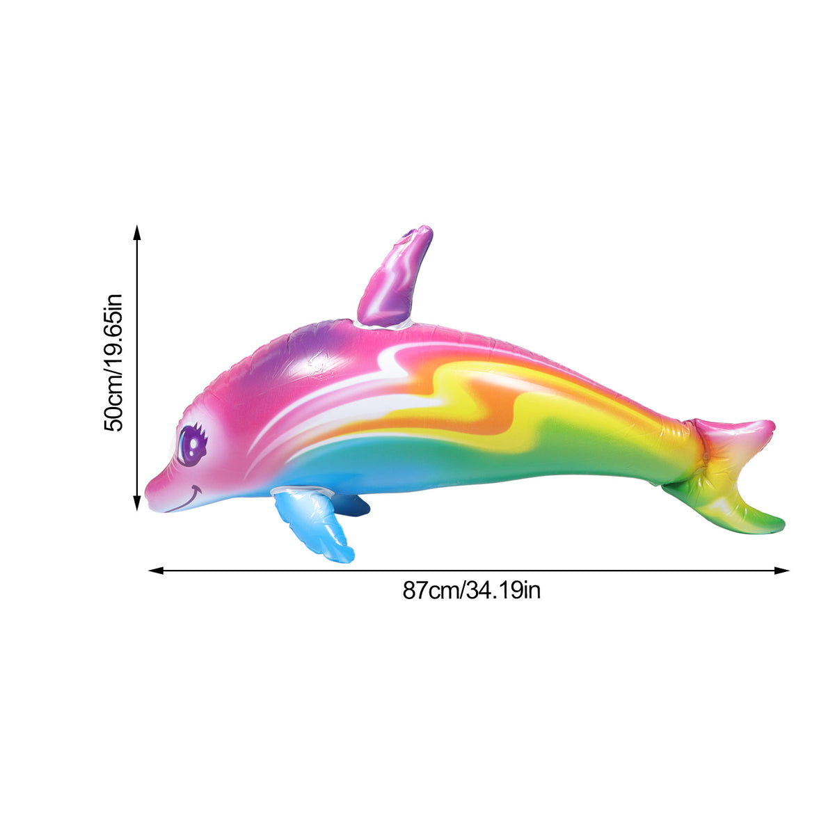 2 Pcs Inflatable Dolphin Pool Toys Pvc X824342