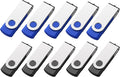 64GB USB 2.0 Flash Drive 10 Pack (Black, Blue) Q729