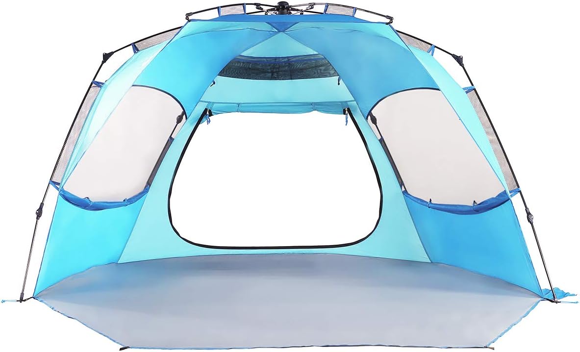 4-5 Person Instant Beach Tent Sun Shelter with SPF 50+ UV Protection K90891
