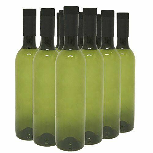 Green 750ml Plastic Wine Bottles with Screw Caps - Pack of 12 E7063