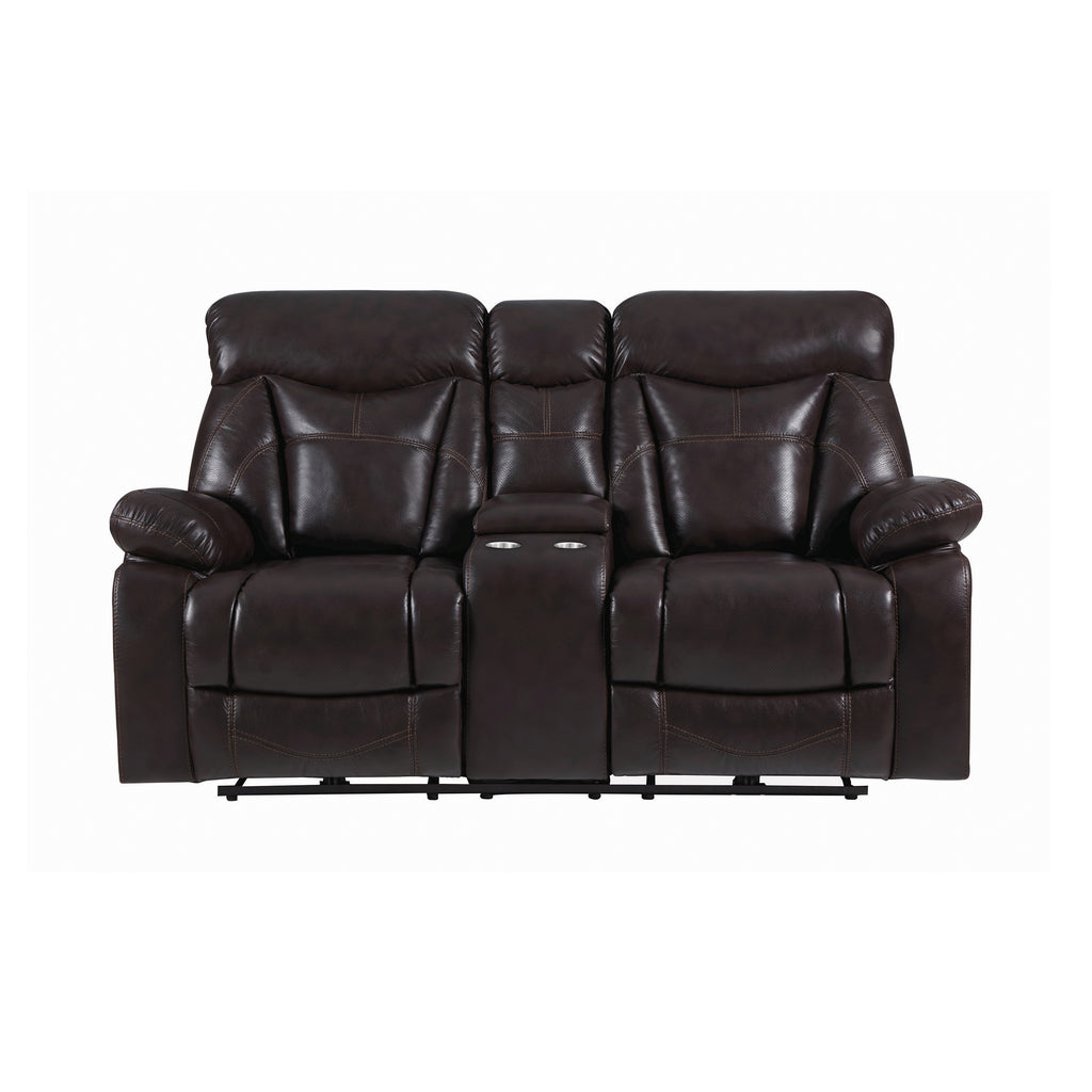 Dark Brown Motion Loveseat M81943