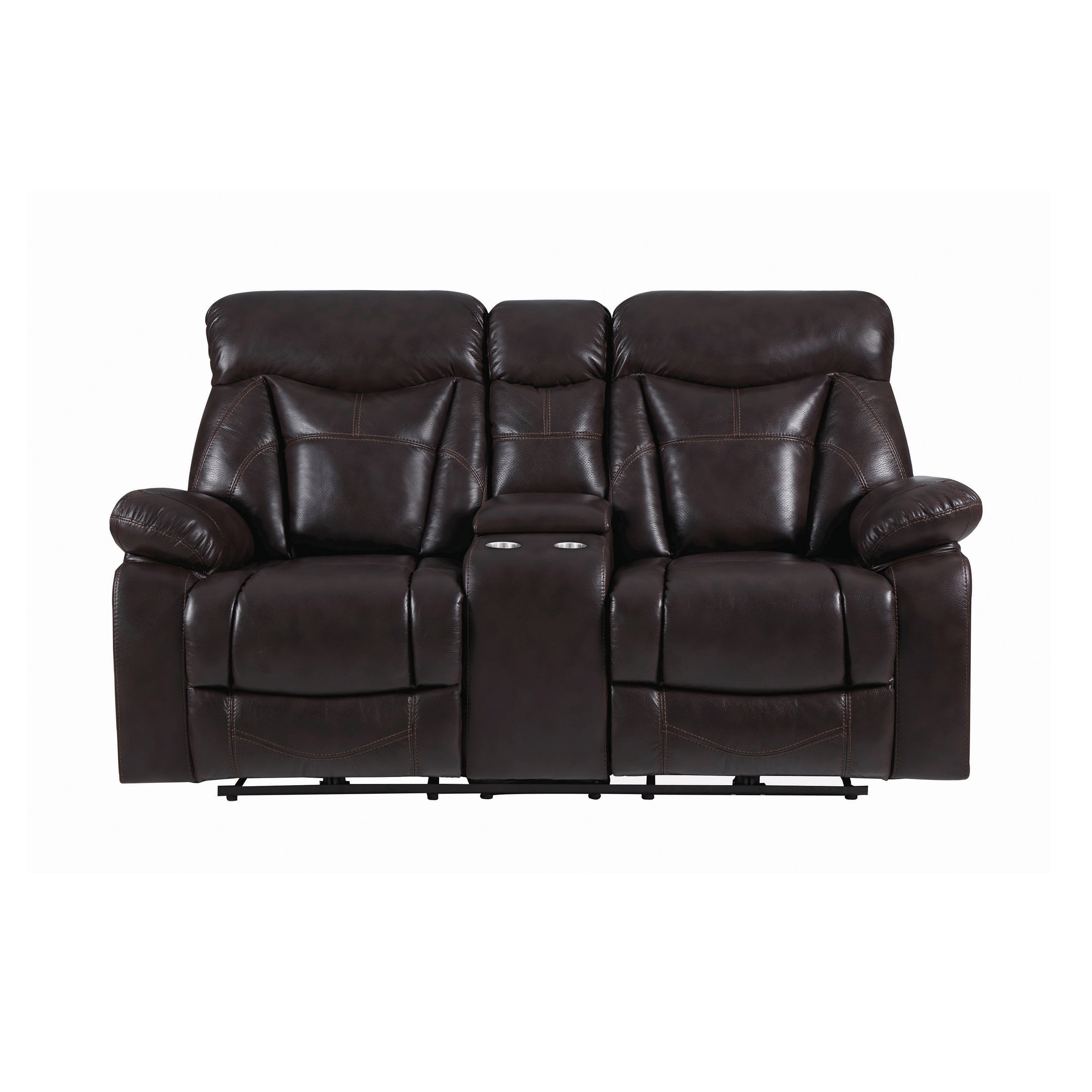 Dark Brown Motion Loveseat M81943