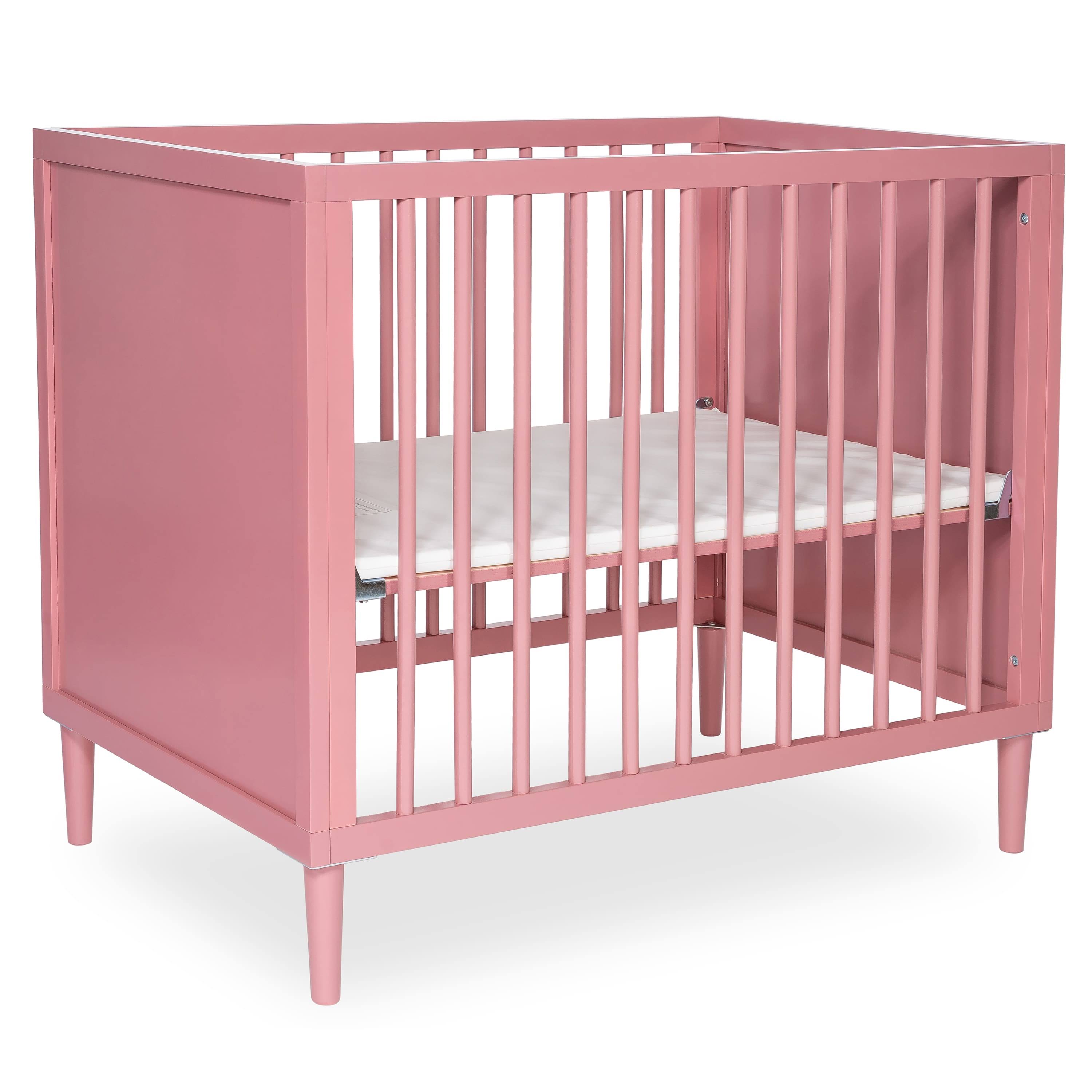 Rose 4 in 1 Mini Crib with Rounded Spindles M434