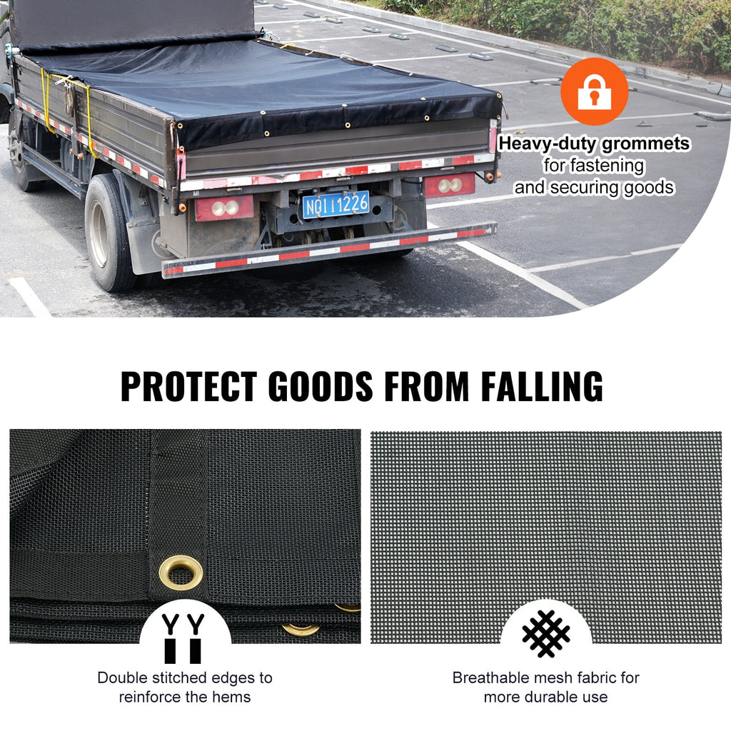 Dump Truck Tarp Mesh Tarp 6 x 14 ft PVC 18oz Double Pockets Trailer Shade C92518