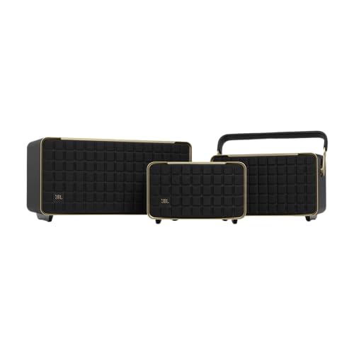Retro Style Smart Home Speaker with Wi-Fi, Bluetooth and Voice Assistants (Black/Gold) B696344