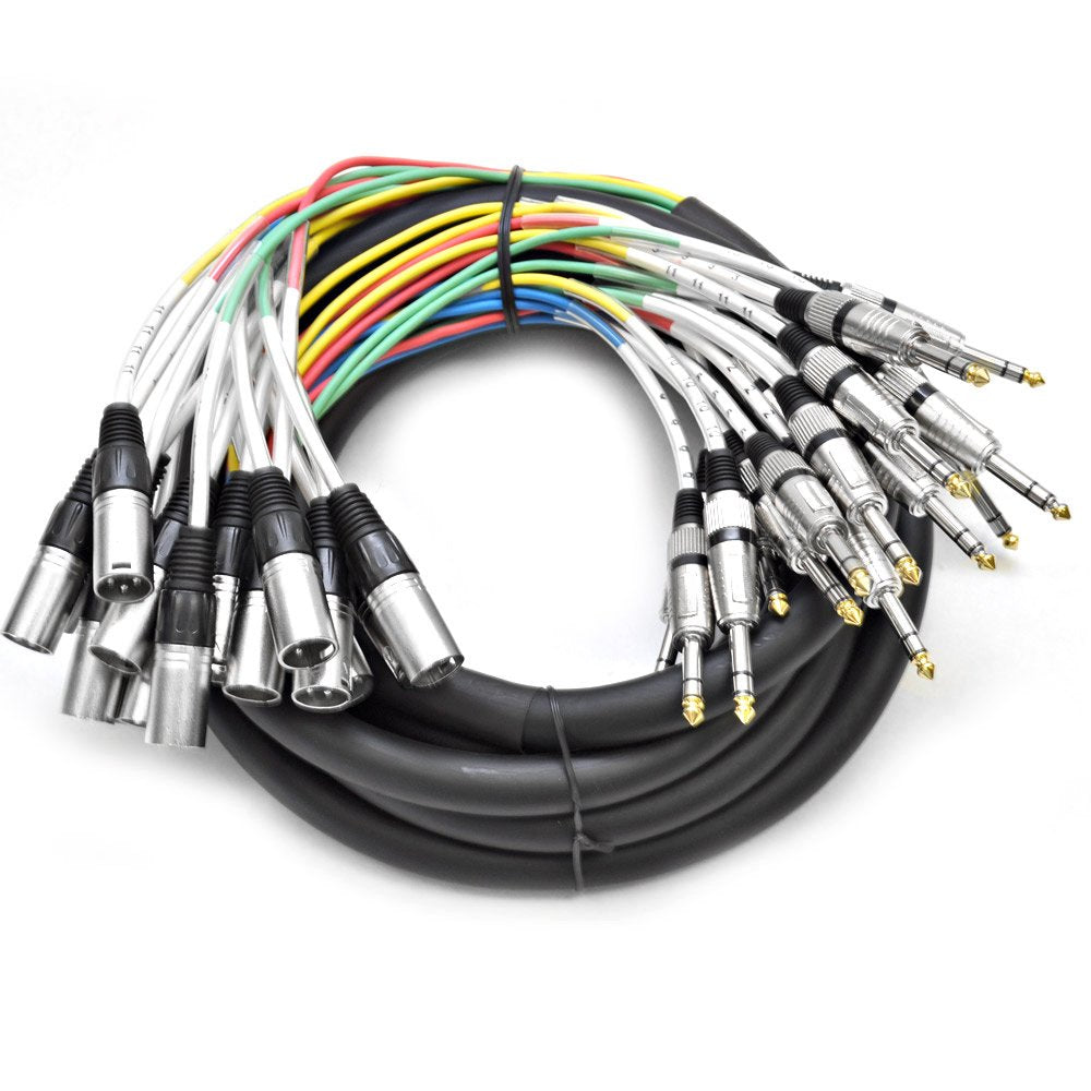 8 Channel 5' XLR Male to 1/4 TRS Snake Cable L508