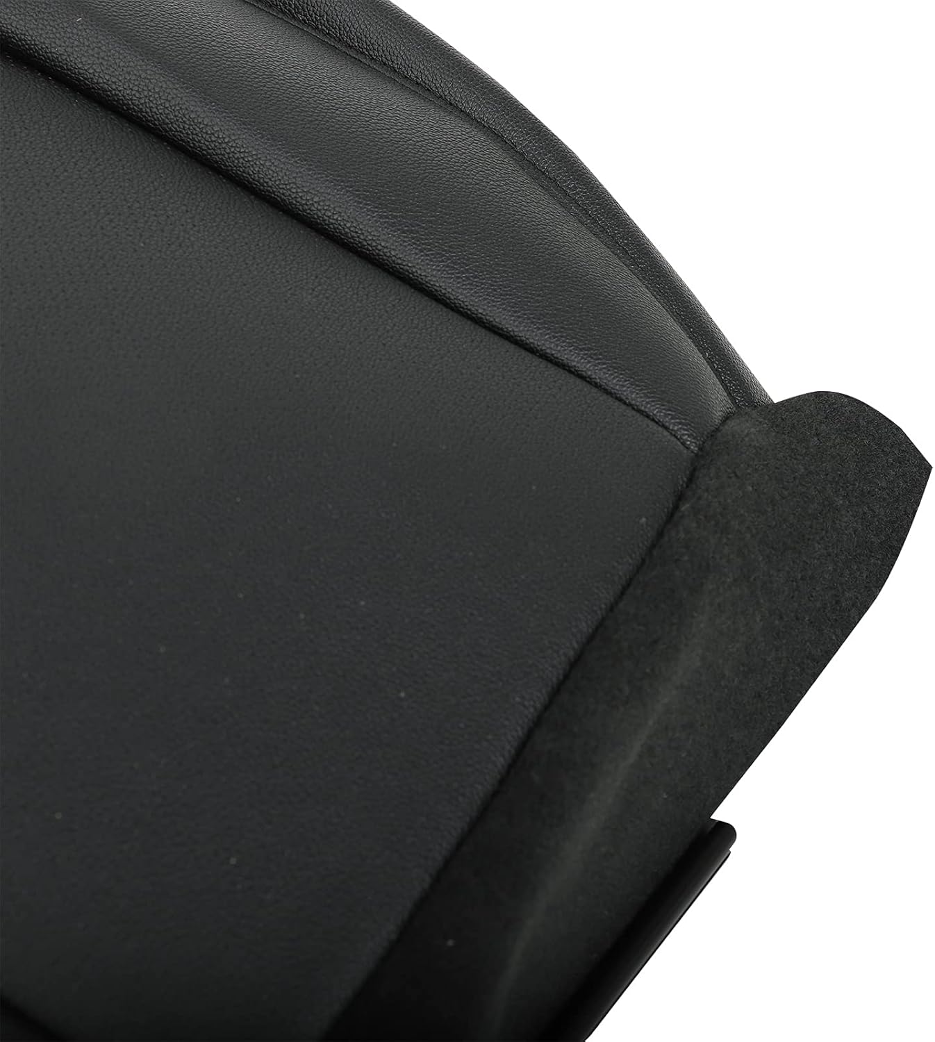 Black Leather Driver Bottom Seat Cover K5195