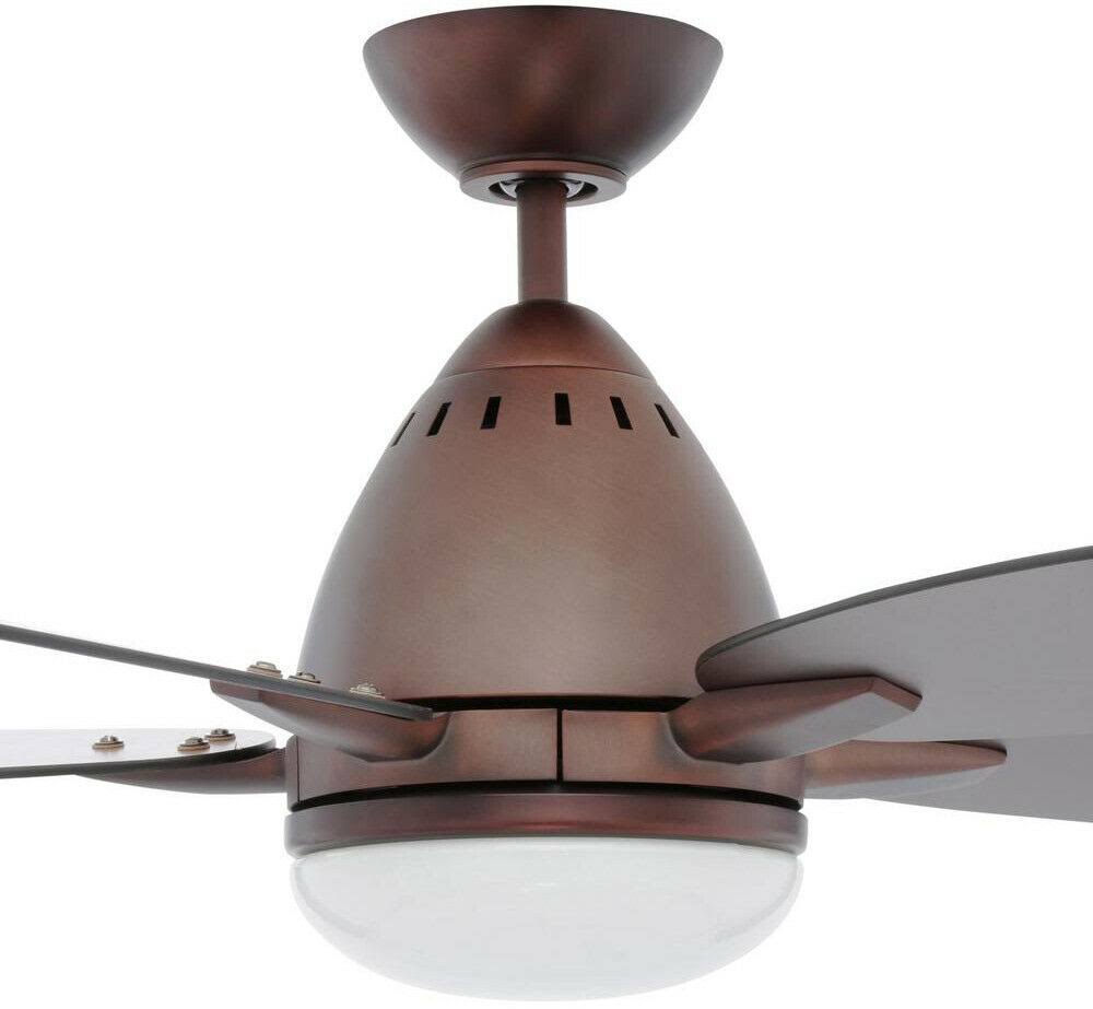 Oil Brushed Bronze Ceiling Fan with Opal White Glass Light N67047