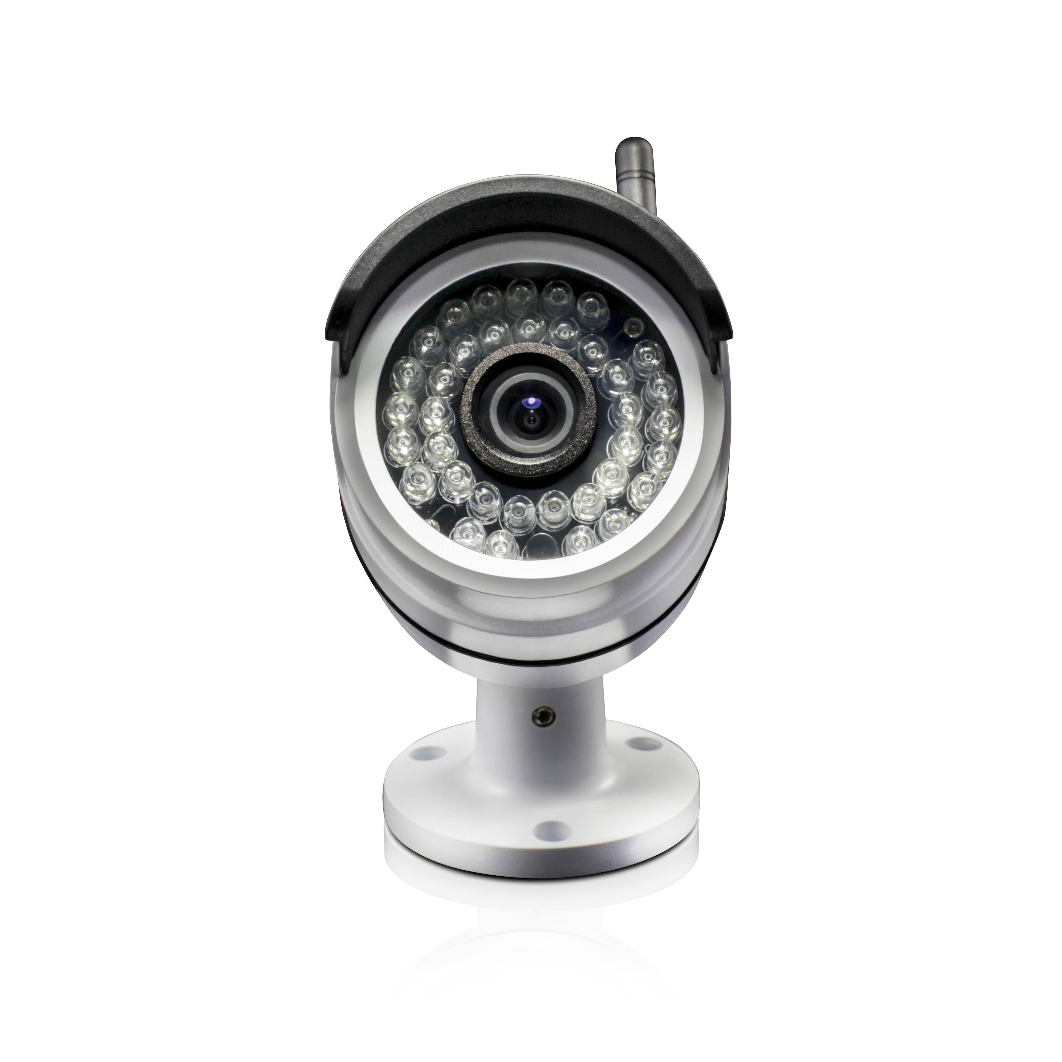 All-in-One Wi-Fi HD 4-Channel Monitor with 2 Outdoor Cameras Night Vision Wireless 7x22 LCD T3386