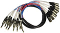 8 Channel 5' XLR Male to 1/4 TRS Snake Cable L508