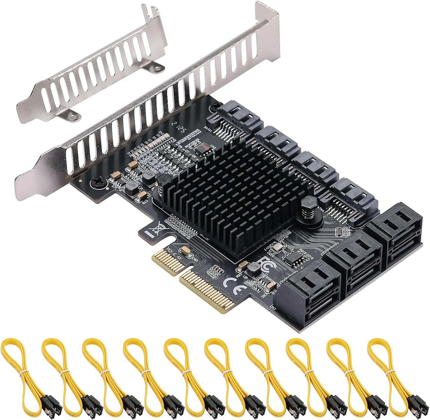 PCI Express to 16 Ports SATA 3.0 Controller Expansion Card Y400