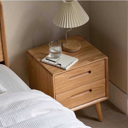 Solid Wood Night Stand with Two Drawers R30487
