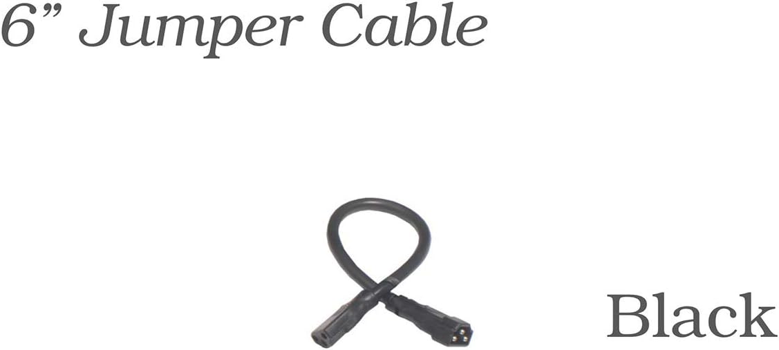 Black 12 inch Connector Linking Cable for LED Under Cabinet Lighting Fixtures X469116