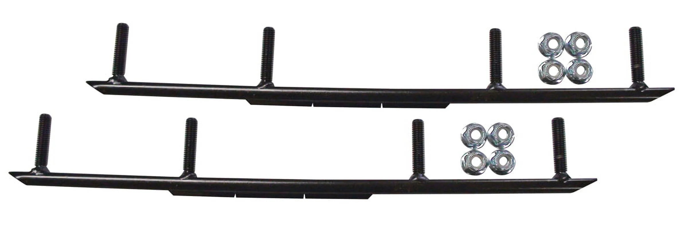 Orange XT Snowmobile Skis with 10" Round Bars Complete Kit Z807