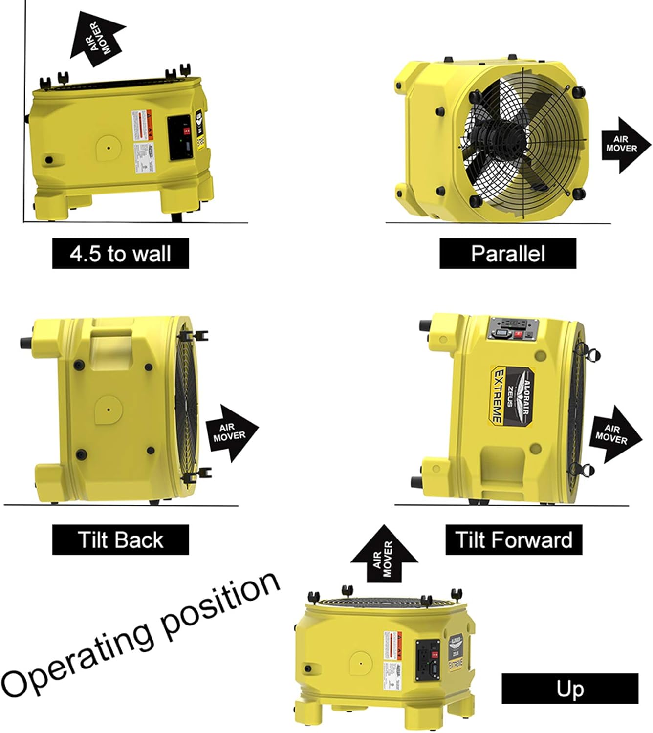 Yellow Commercial Air Mover Blower Fan W35176