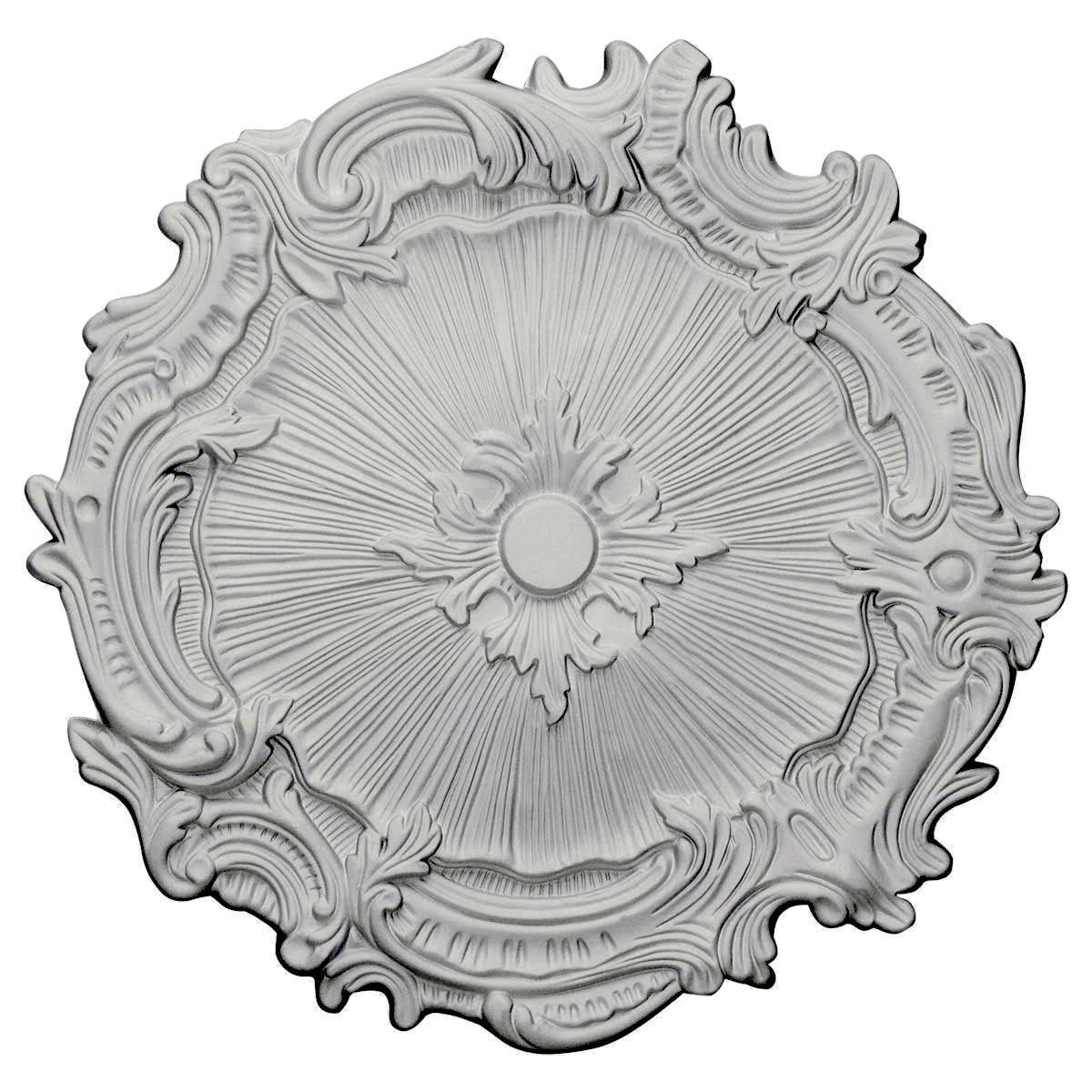 16 3/4x22OD x 1 3/8x22P Hand-Painted Walnut Ceiling Medallion U11838
