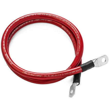 Single Red 12 ft 1/0 AWG Battery Cable U756399