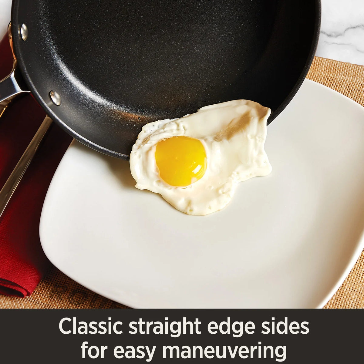 12-Inch Hard Anodized Nonstick Fry Pan with lid E521