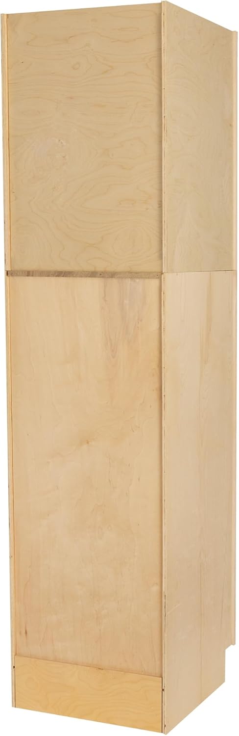 Raw Maple 24" D x 24" W x 84" H Plywood Base Kitchen Cabinet J90101