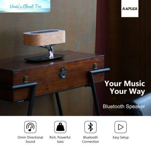 Bedside Lamp with Bluetooth Speaker and Wireless Charger K8827