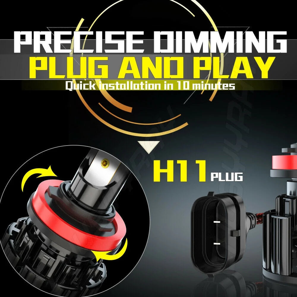 Combo LED Headlight Hi Lo Beam Fog Light 6X Bulbs F20141
