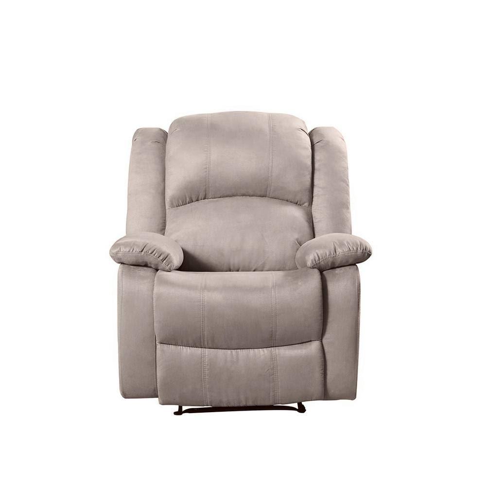 Gray Microfiber Glider Recliner N7437